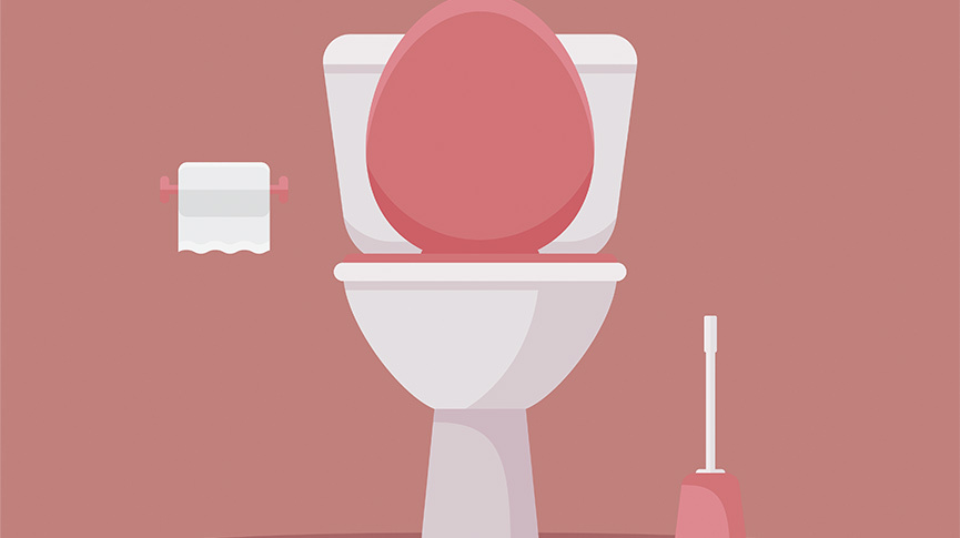 Toilet - Menstrual blood