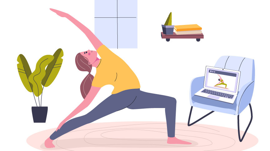 Work from home yoga