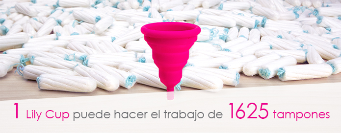 1 Lily Cup puede hacer el trabajo de 1625 tampones